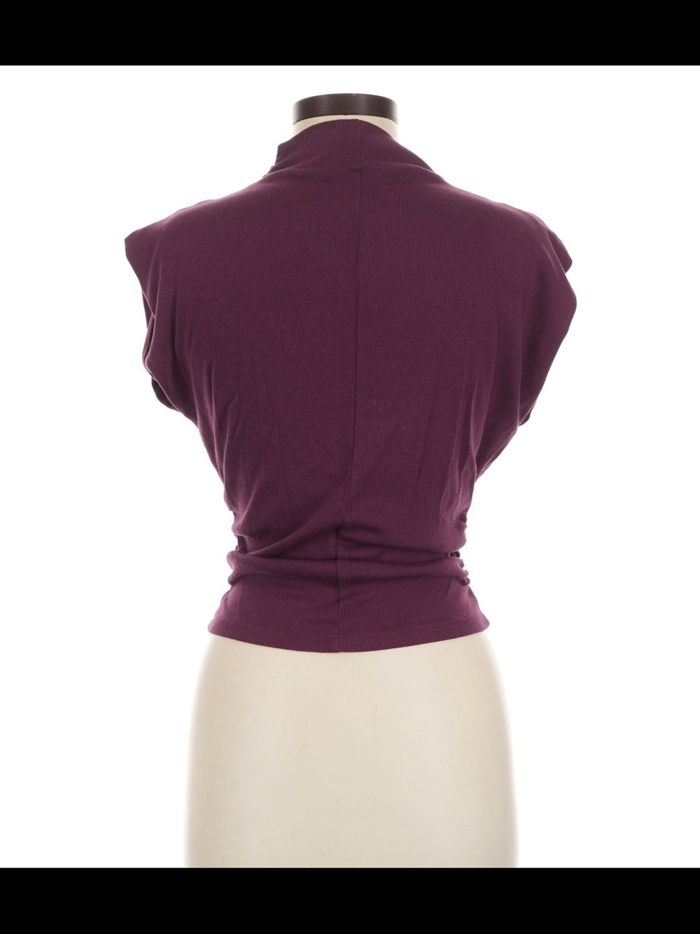 Michael Stars Burgundy Ribbed Turtleneck Blouse/Top | Size Medium - Picture 2 of 7